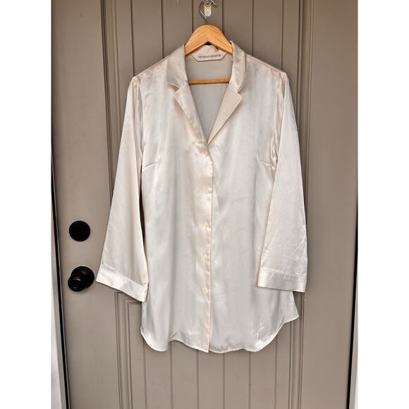 Victoria’s Secret Vintage Luxurious Satin Ivory Champagne Nightgown Nightie Med - Picture 2 of 7